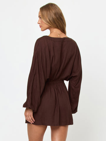 L*Space Deia Mini Dress in Espresso