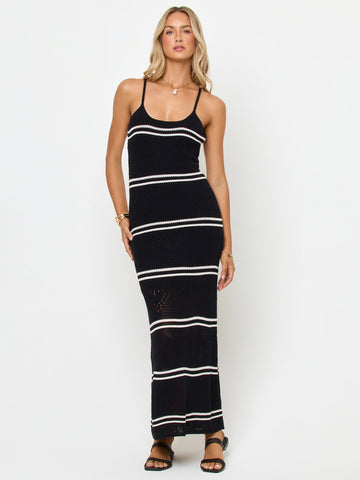 Heart to Heart Dress in Black/Cream
