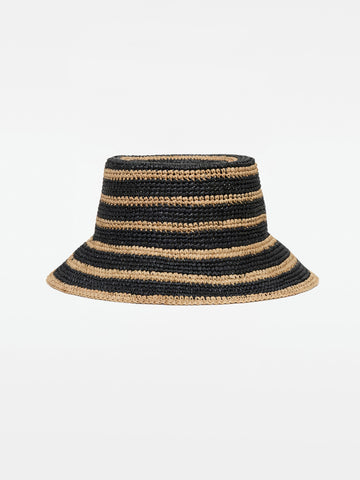 L*Space Isadora Hat in Black/Natural