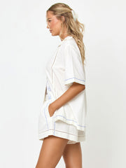 L*Space La Mer Shirt in Cream, view 3, click to see full size