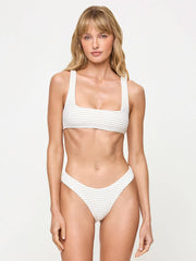L*Space Lurex Liv Top in White, view 4, click to see full size