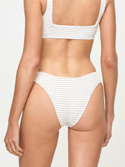 L*Space Lurex Rocky Classic Bottom in White, view 2, click to see full size