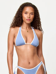 Mac Top in Chambray/Cream, view 1, click to see full size