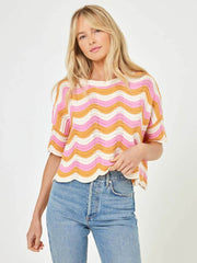 L*Space Make Waves Sweater in Catching Sun, view 1, click to see full size