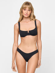 L*Space Mako Top in Black, view 5, click to see full size