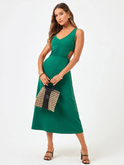 L*Space Margot Dress Love Forever Rib in Emerald, view 1, click to see full size