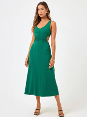 L*Space Margot Dress Love Forever Rib in Emerald, view 3, click to see full size