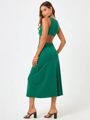 L*Space Margot Dress Love Forever Rib in Emerald, view 2, click to see full size