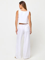 Nina Pant in White, view 2, click to see full size