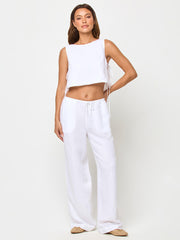 Nina Pant in White, view 3, click to see full size