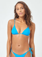 L*Space Pointelle Rib Brittany Top in Electric Blue, view 1, click to see full size
