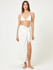 L*Space Portella Sarong in Cream, view 4, click to see full size