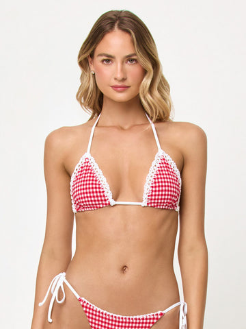 L*Space Samba Reversible Top in Lipstick Red