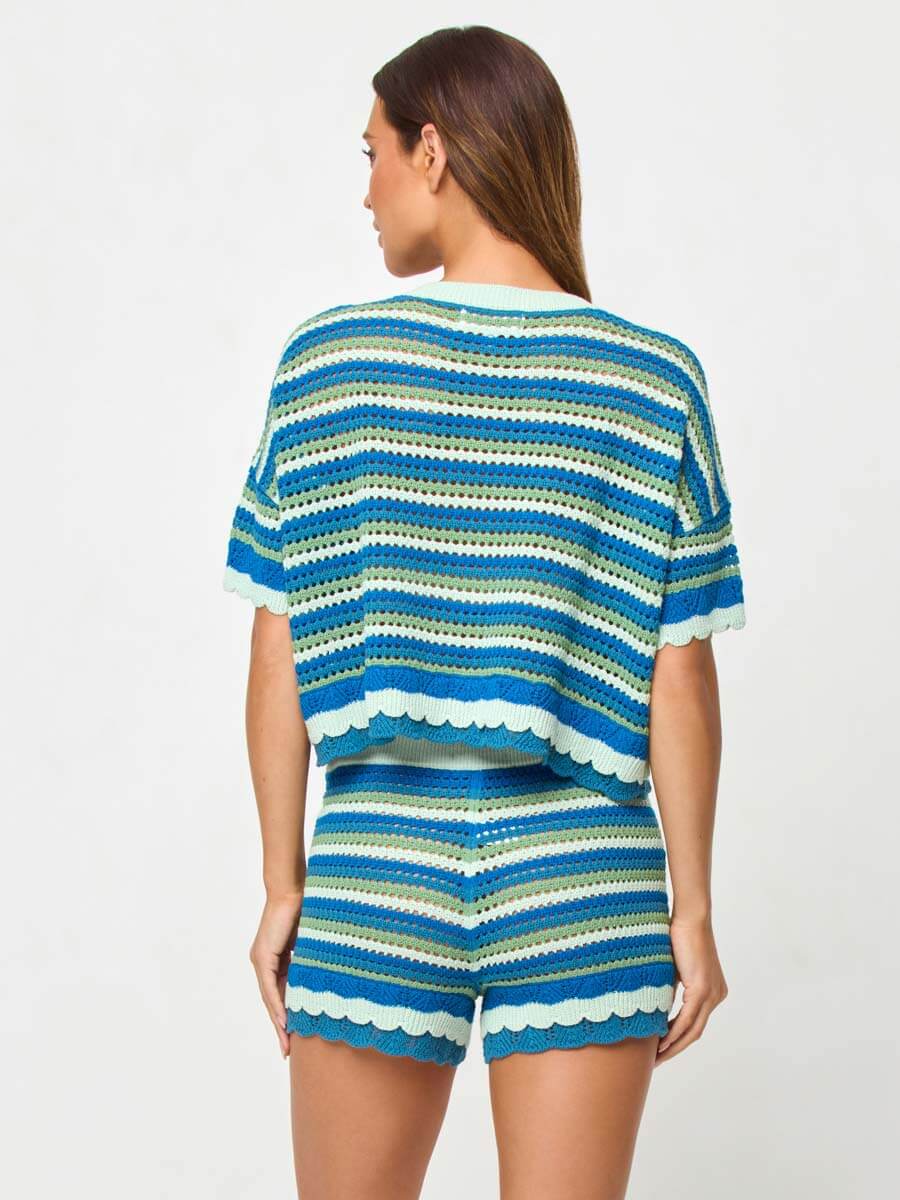 Seas the Day Top in Tropicoast Stripe