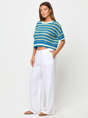 Seas the Day Top in Tropicoast Stripe, view 5, click to see full size