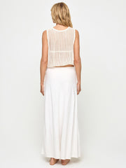 L*Space Stop and Stare Skirt in Cream, view 2, click to see full size