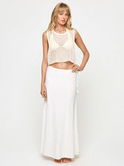L*Space Stop and Stare Skirt in Cream, view 4, click to see full size