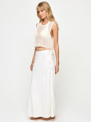 L*Space Stop and Stare Skirt in Cream, view 3, click to see full size