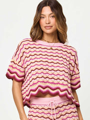 L*Space Sun Chaser Top in Berry Spritz, view 1, click to see full size