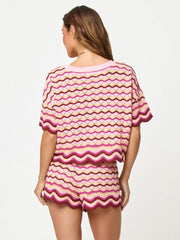 L*Space Sun Chaser Top in Berry Spritz, view 2, click to see full size