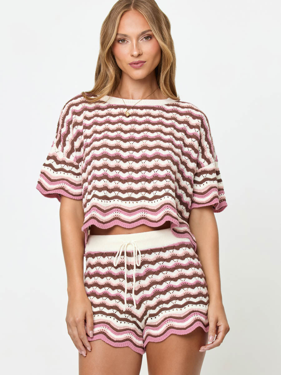 Sun Chaser Top in Neapolitan - Sandpipers