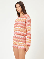 L*Space Sun Ray Sweater in Bahama Bound Stripe, view 3, click to see full size