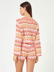 L*Space Sun Ray Sweater in Bahama Bound Stripe, view 2, click to see full size