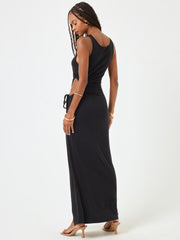 L*Space Tiana Dress in Black, view 3, click to see full size