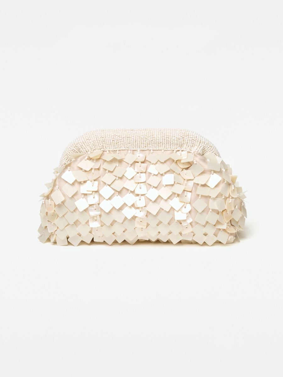 Vienna Clutch in Cream