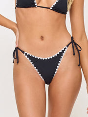 L*Space Zahra Bottom in Black/Cream, view 1, click to see full size
