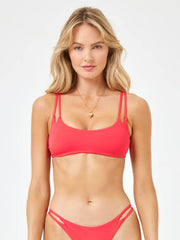L*Space Zinnia Top In Hot Cherry, view 1, click to see full size