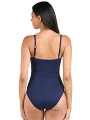 Island Goddess Lingerie One Piece In Indigo, view 2, click to see full size