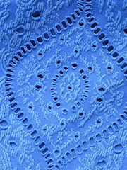 La Blanca Mantra Medallion Lingerie One Piece in Chambray, view 4, click to see full size