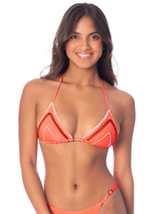 Maaji Alana Triangle in Fire Coral, view 1, click to see full size