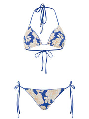 Maaji Sunning Tie Side Cheeky Bottom in Lapis Blue, view 4, click to see full size