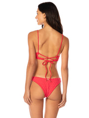 Maaji Dainty Top in Apple Red, view 2, click to see full size