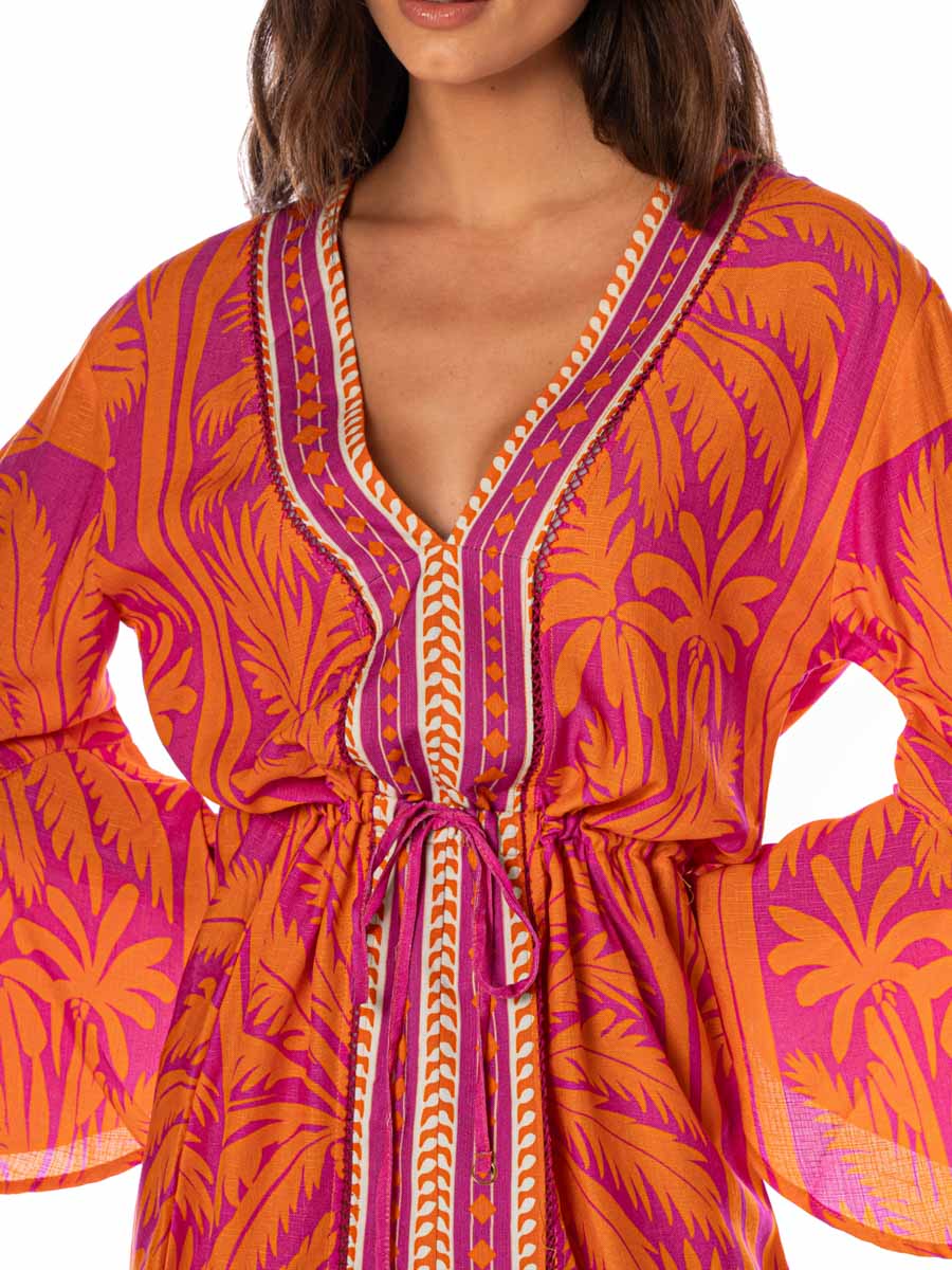 Joy Kaftan in Flamingo Palm