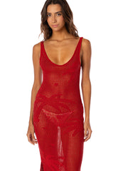 Maaji Nougath Dress in Flame Coral, view 3, click to see full size