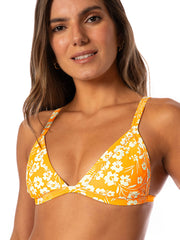Rewind Bikini Top in Marigold Whisper, view 4, click to see full size