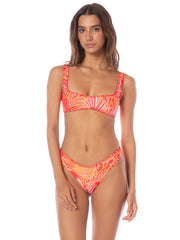 Maaji Sunquest Top in Coral Foliage, view 3, click to see full size