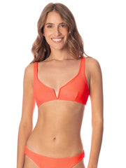 Maaji Victoria Bralette in Fire Coral, view 1, click to see full size