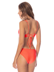 Maaji Victoria Bralette in Fire Coral, view 2, click to see full size