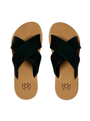 Malvados Ellie Cross Sandals in Jet, view 1, click to see full size