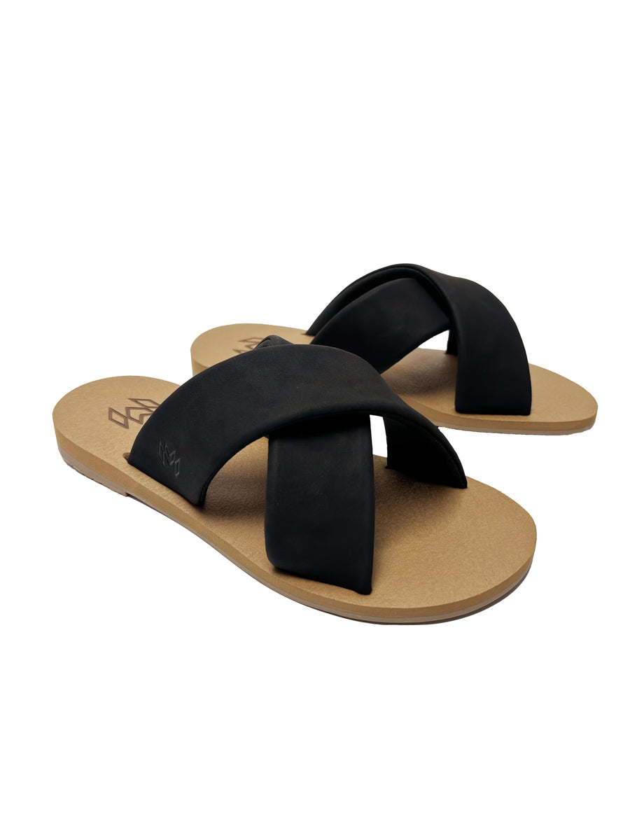 Malvados Ellie Cross Sandals in Jet