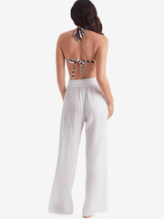 Mimi Flamingo Vista Pant in White, view 3, click to see full size
