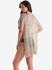 Mimi Flamingo Lagoon Tunic in Gold, view 3, click to see full size