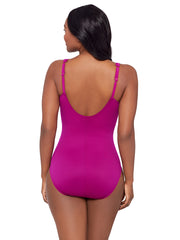 Miraclesuit Razzle Dazzle Siren One Piece In Framboise Pink, view 2, click to see full size