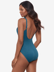 Miraclesuit Must Haves Sanibel One Piece in Aegean Blue, view 4, click to see full size