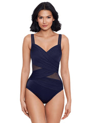 Miraclesuit Network Madero One Piece In Midnght Blue, view 1, click to see full size