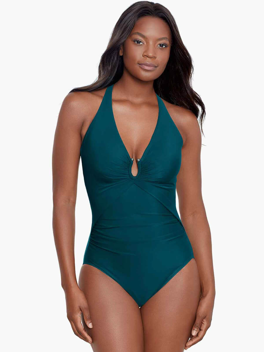 Miraclesuit Razzle Dazzle Bling One Piece In Nova Green
